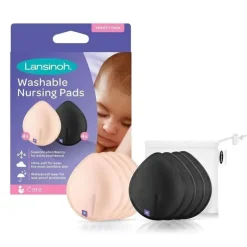 Lansinoh Emerson Healthcare - Almofadas de enfermagem reutilizáveis ​​, 8 almofadas de enfermagem absorventes, almofadas rosa e pretas Discount