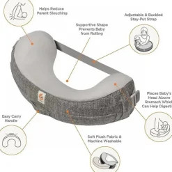 Ergobaby - Capa de Almofada de Amamentação Natural Curve, Cinza Hot