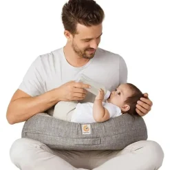 Ergobaby - Capa de Almofada de Amamentação Natural Curve, Cinza Hot