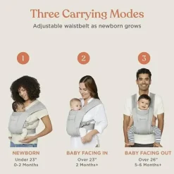Ergobaby - Embrace Baby Carrier Soft Air Mesh, Soft Grey Sale