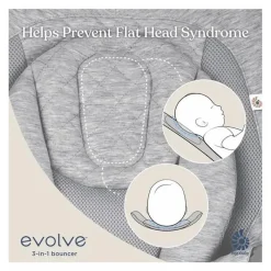 Ergobaby - Evolve Bouncer 3 em 1, cinza carvão Fashion