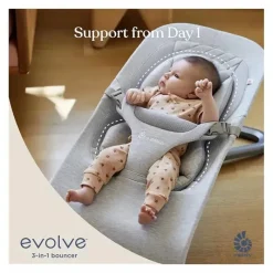 Ergobaby - Evolve Bouncer 3 em 1, cinza carvão Fashion