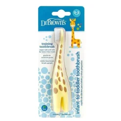 Dr. Brown's Escova de dentes infantil do Dr. Brown, girafa Best