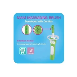 Mam Escova de dentes massageadora 3+ meses, limpador de gengiva e massageador - azul Outlet
