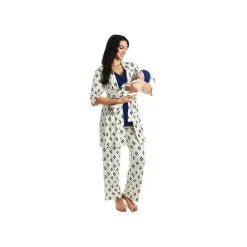 Everly Grey – Conjunto de calças PJ de maternidade e enfermagem 3Pk Analise para mamãe, azul marinho Sale