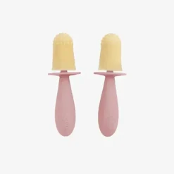 ezpz - conjunto de moldes de picolé minúsculos com varinhas, blush rosa Fashion