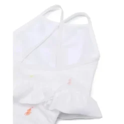 Ralph Lauren Fato de banho bordado Baby - Polo Pony, branco Online