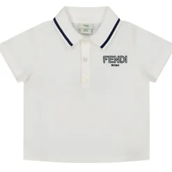 Fendi Baby - Baby Boy Short Sleeve Polo Tee Logo Embroidery Fashion