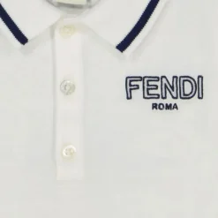 Fendi Baby - Baby Boy Short Sleeve Polo Tee Logo Embroidery Fashion