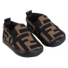 Fendi Baby - Neutro Ff Allover Slip On Berço Sapato Outlet
