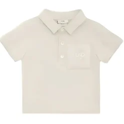Fendi Baby - Polo Bege para Bebê em Jersey de Algodão com Bolso no Peito Clearance