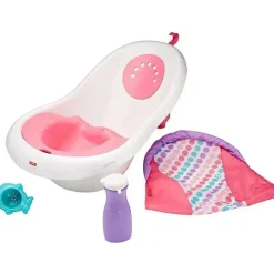 Fisher-Price Fisher Price - Banheira de Bebê 4 em 1 Sling 'N Seat Banheira, Menina Fashion