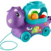 Fisher-Price Fisher Price - Brinquedo de aprendizagem infantil Poppin' Triceratops Dinosaur Pull-Along Ball Popper New