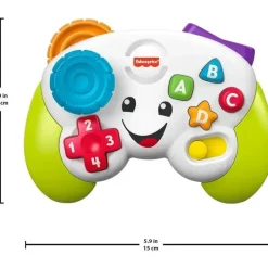 Fisher-Price Fisher Price - Brinquedo eletrônico para bebês, rir e aprender, controlar jogos e aprender, som e luz de videogame Sale
