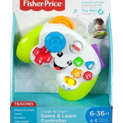 Fisher-Price Fisher Price - Brinquedo eletrônico para bebês, rir e aprender, controlar jogos e aprender, som e luz de videogame Sale