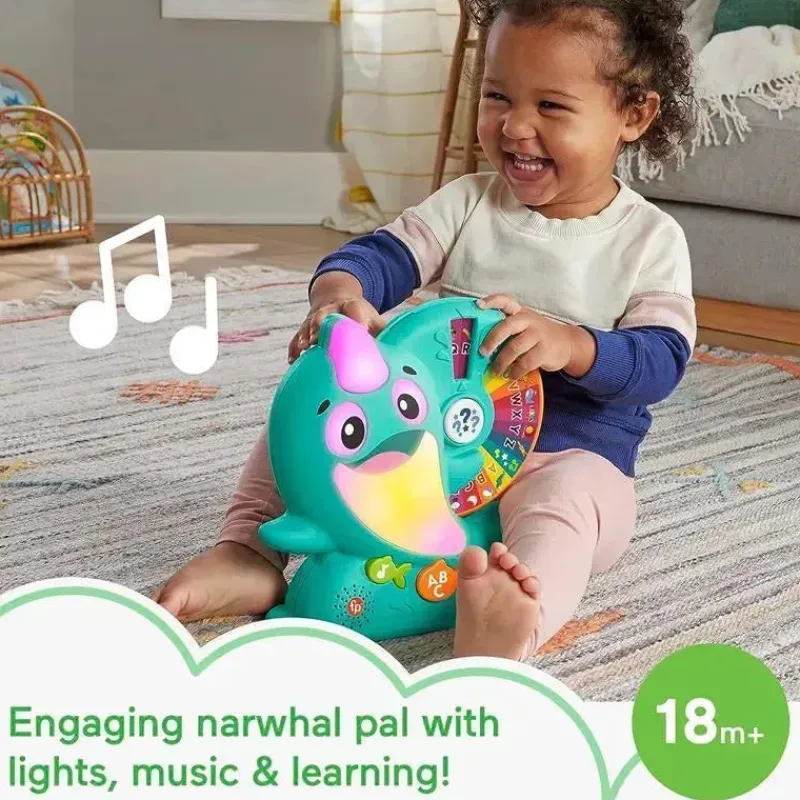 fisher_price__brinquedo_i_SKUNDpAd9Jd_1.webp Fisher-Price Fisher Price - Brinquedo infantil Linkimals aprendendo Narval com música de luzes interativas Hot