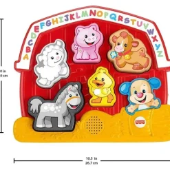 Fisher-Price Fisher Price - Brinquedo Quebra-Cabeça Quebra-Cabeça Brinquedo Quebra-Cabeça De Animais De Fazenda De Brinquedo Quebra-Cabeça Brinquedo De Brincar Fashion
