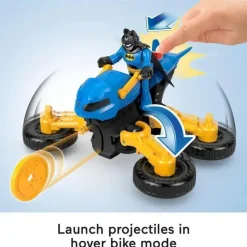 Fisher-Price Fisher Price - Imaginext DC Super Friends Brinquedo do Batman Figura articulável e Batciclo transformador New