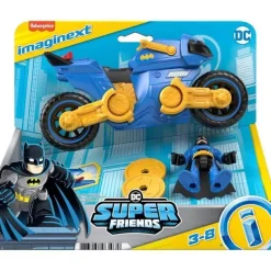 Fisher-Price Fisher Price - Imaginext DC Super Friends Brinquedo do Batman Figura articulável e Batciclo transformador New
