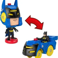 Fisher-Price Fisher Price - Imaginext DC Super Friends Batman Toys Head Shifters Figure &amp; Batmobile Vehicle Set Outlet
