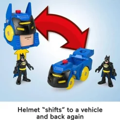 Fisher-Price Fisher Price - Imaginext DC Super Friends Batman Toys Head Shifters Figure &amp; Batmobile Vehicle Set Outlet