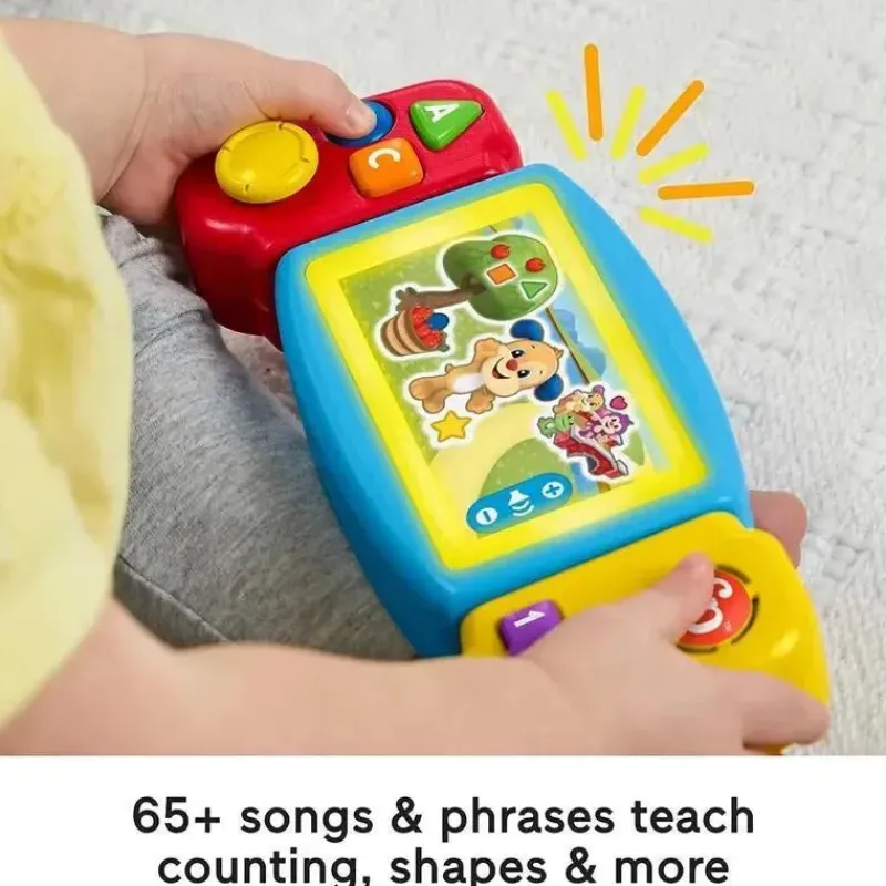 fisher_price__ria_e_apren_SKU5MX4Jweu_2.webp Fisher-Price Fisher Price - Ria e aprenda brinquedo para bebês e crianças pequenas Twist & Learn Gamer Finja videogame com luzes e música Sale