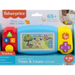 Fisher-Price Fisher Price - Ria e aprenda brinquedo para bebês e crianças pequenas Twist & Learn Gamer Finja videogame com luzes e música Sale