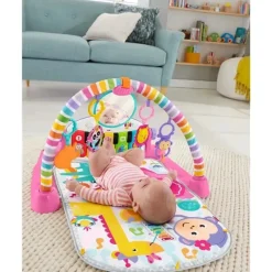 Fisher-Price Fisher Price - Tapete de ginástica de piano Kick &amp; Play Deluxe, rosa Sale