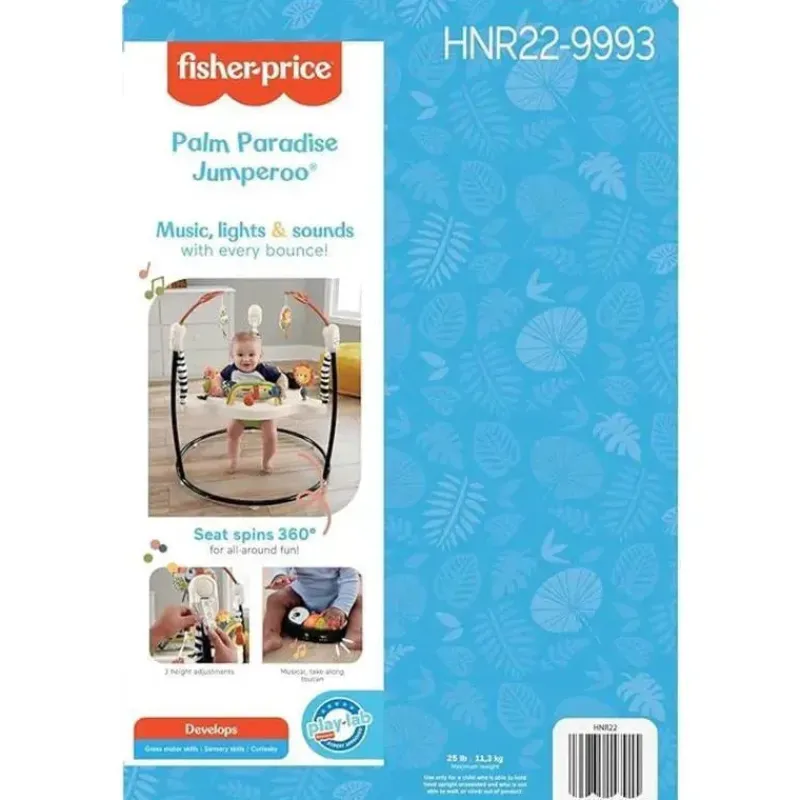 fisherprice__centro_de_at_SKUjtPdlNk3_2.webp Fisher-Price - Centro de atividades Baby Bouncer Palm Paradise Jumperoo com luzes musicais, sons e brinquedos de desenvolvimento? New