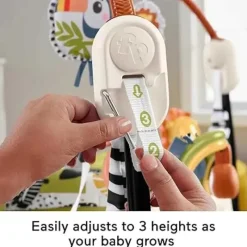 Fisher-Price - Centro de atividades Baby Bouncer Palm Paradise Jumperoo com luzes musicais, sons e brinquedos de desenvolvimento? New