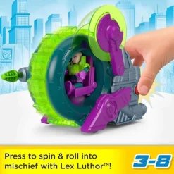 Fisher-Price - Imaginext Dc Super Friends Lex Luther Veículo de Serra Giratória Hot