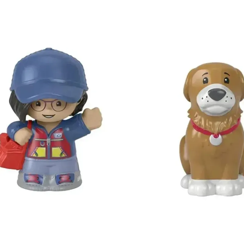 fisherprice__little_peopl_SKUANWCP9Fu_0.webp Fisher-Price - Little People, Mail Person Girl And Brown Dog New