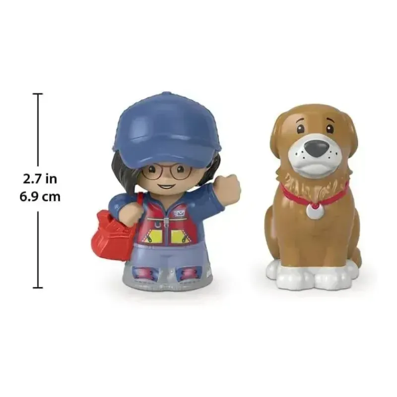 fisherprice__little_peopl_SKUANWCP9Fu_2.webp Fisher-Price - Little People, Mail Person Girl And Brown Dog New