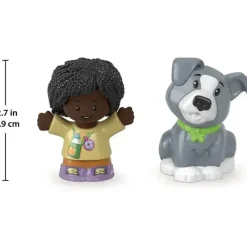 Fisher-Price - Little People, Girl And Grey Dog Outlet