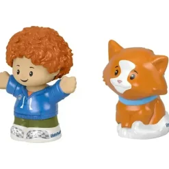 Fisher-Price - Little People, Curly Red Hair Kid And Cat Hot
