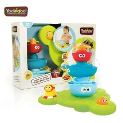 Yookidoo Fonte de banheira de brinquedo de banho de spray Stack 'N' Fashion