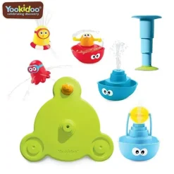Yookidoo Fonte de banheira de brinquedo de banho de spray Stack 'N' Fashion