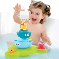 Yookidoo Fonte de banheira de brinquedo de banho de spray Stack 'N' Fashion