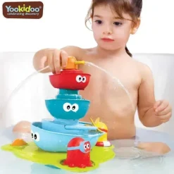 Yookidoo Fonte de banheira de brinquedo de banho de spray Stack 'N' Fashion