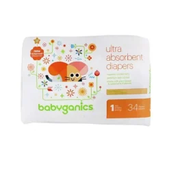 Babyganics Fralda Tamanho 1, 34ct New