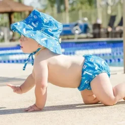 Bumkins Fralda e chapéu de natação reutilizáveis ​​, UPF +50, Ahoy Sale