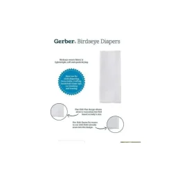 Gerber Fraldas de pano branco pré-dobradas com 10 pacotes Best