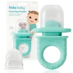 FridaBaby - Alimentador Push Pop, Alimentador de Frutas para Bebês, 1 Contagem, Azul-petróleo Sale