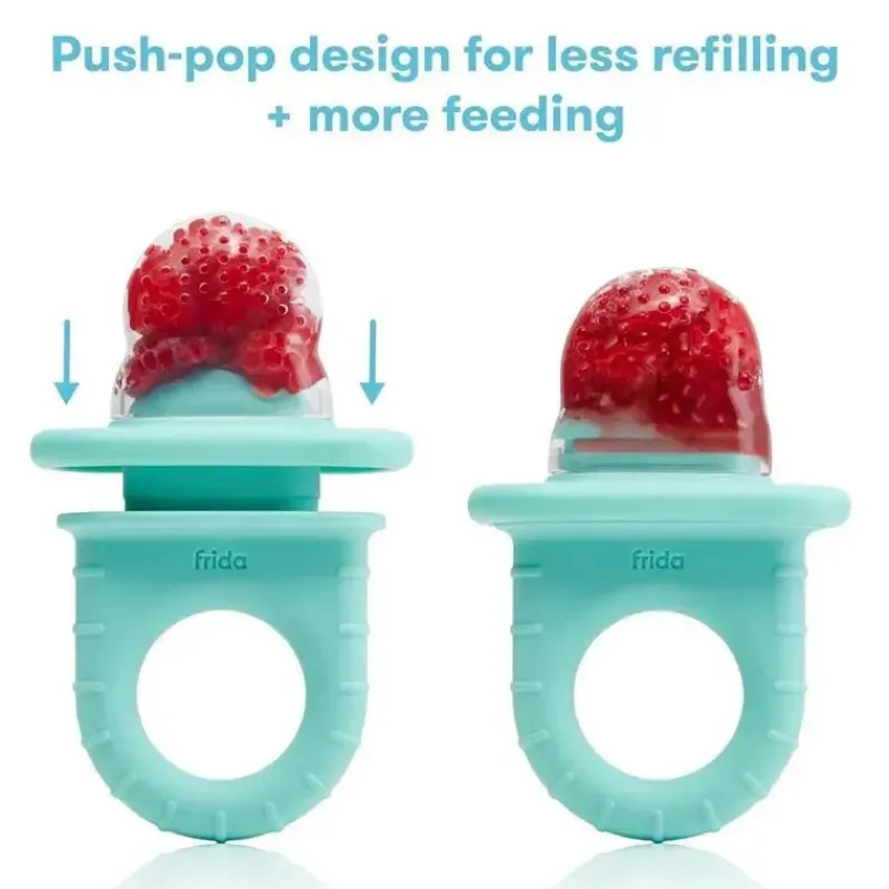fridababy__alimentador_pu_SKUbmBAfQAA_2.webp FridaBaby - Alimentador Push Pop, Alimentador de frutas para bebês, 3 contagens, azul-petróleo Sale