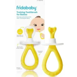 FridaBaby - Escova de dentes de treinamento para bebês com cerdas macias de silicone Fashion