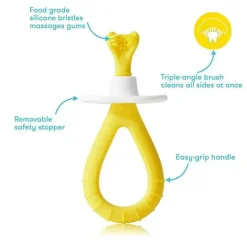 FridaBaby - Escova de dentes de treinamento para bebês com cerdas macias de silicone Fashion
