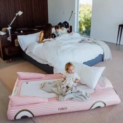 Funboy - Cama e colchão inflável infantil rosa para viagem Hot