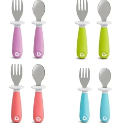 Munchkin Garfo e colher Rase Toddler 1PK (variedade dinâmica) New
