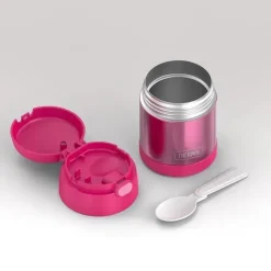Thermos Garrafa térmica - 10 onças. Comida funtainer não licenciada de aço inoxidável, rosa com colher Clearance