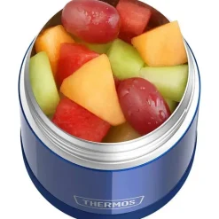 Thermos Garrafa térmica - 10 onças. Frasco de comida Funtainer® de aço inoxidável, marinho Clearance